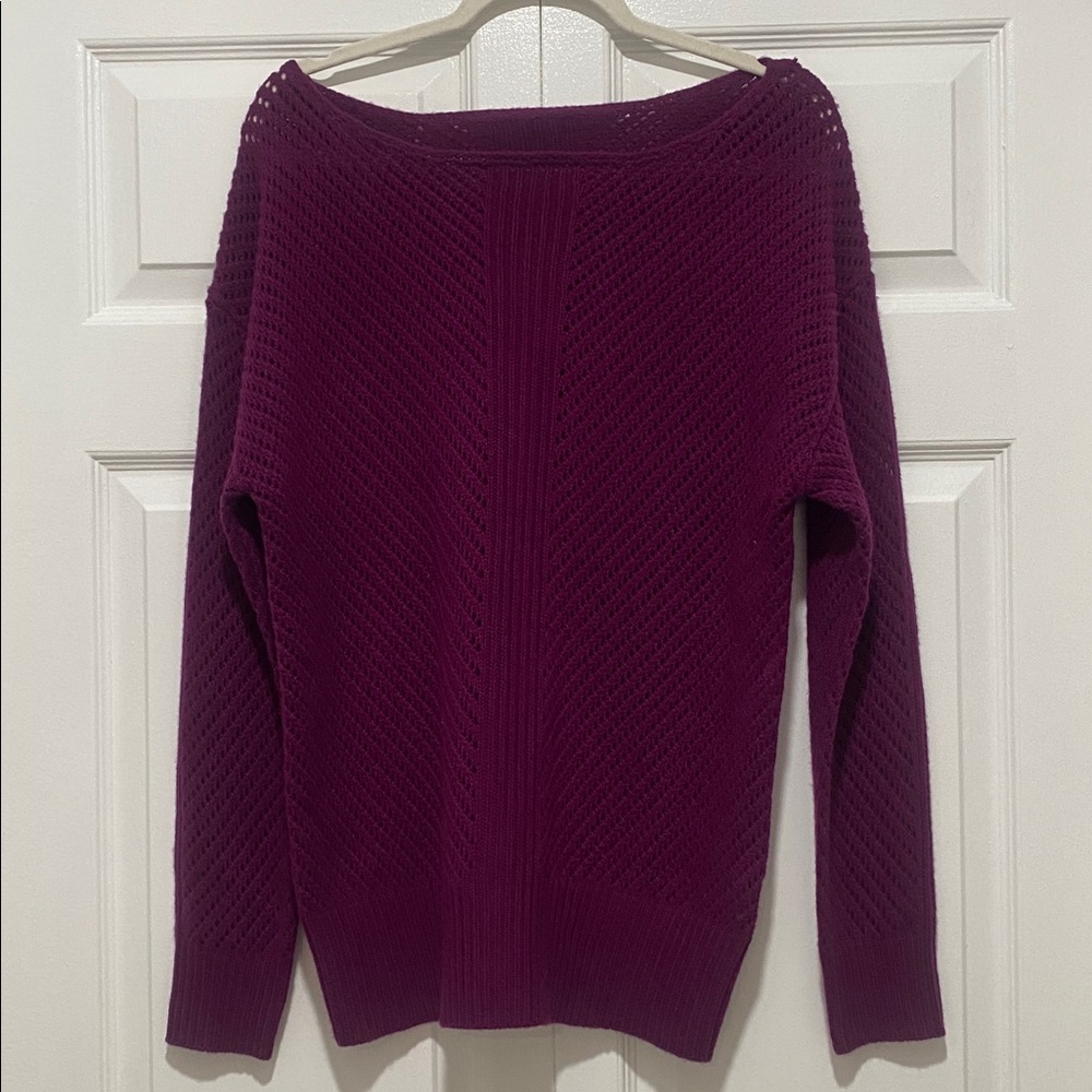 cashmere Purple Knit Sweater